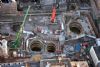 Aerial of Crossrail Bond Street Station under construction